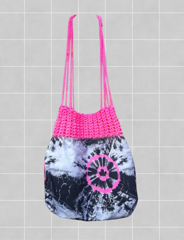 Bolso crochet tie dye fucsia 280bs 1