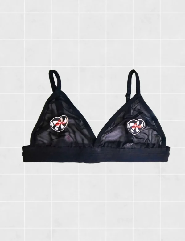 Bralette negro corazon talla m y l 200bs