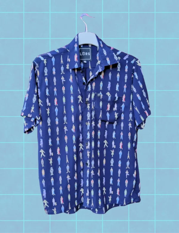 Camisa personas azul talla m xxl 280bs