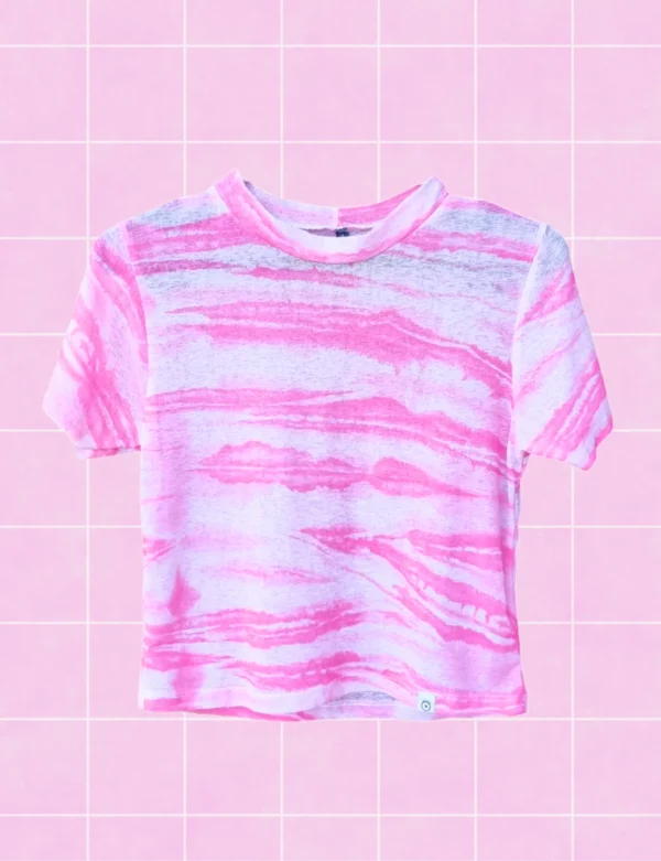 Polera mesh rosa