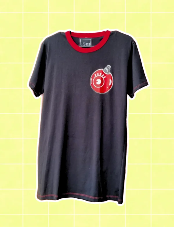 Polera navidad negro talla s m 150bs