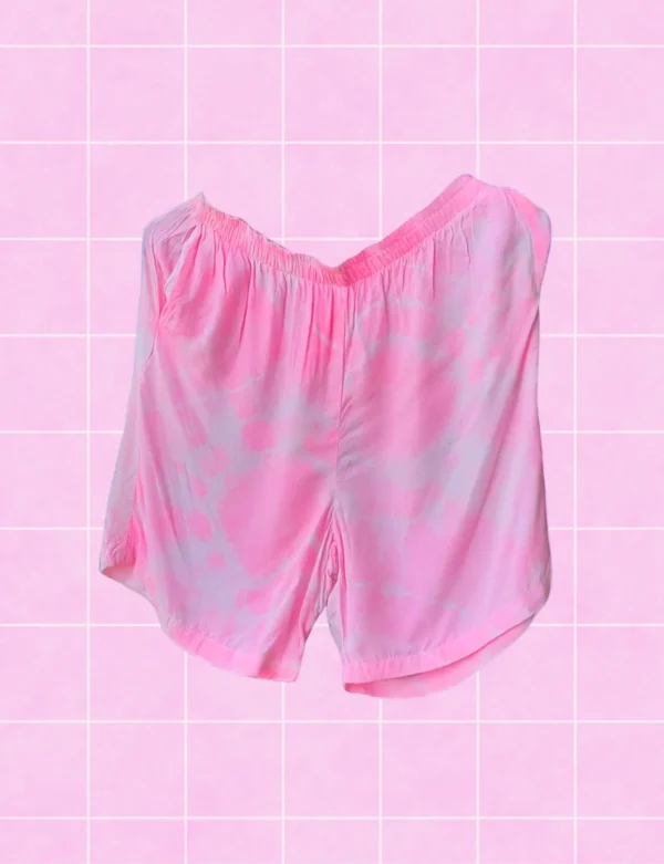 Short de hilo tie dye rosado