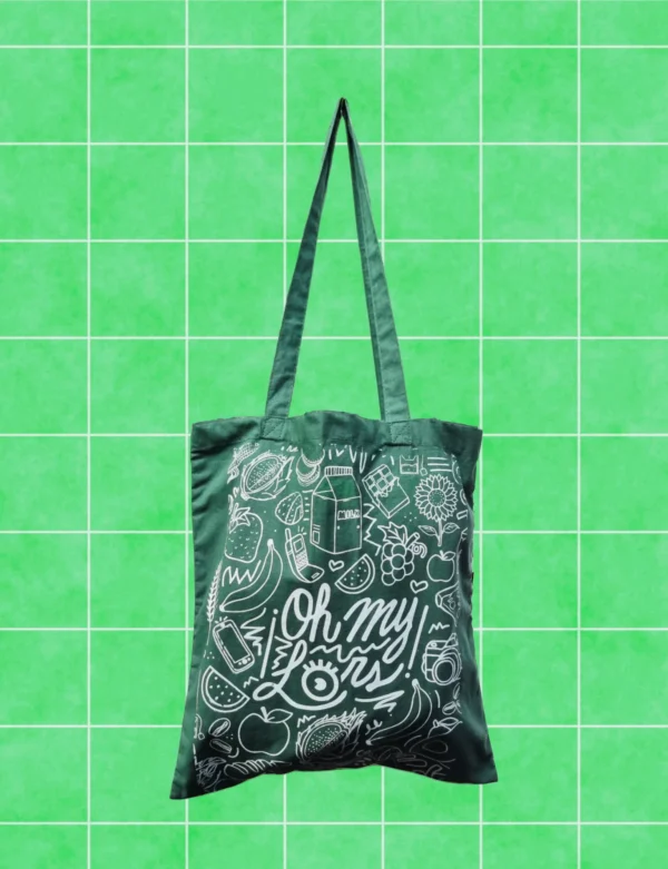 Tote bag oh my lors verde 80bs